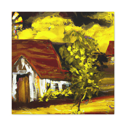 Barn in Expressionism - Canvas