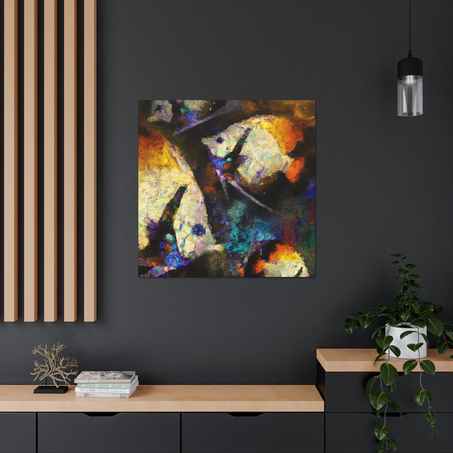 Glimmering Angelfish Painting - Canvas