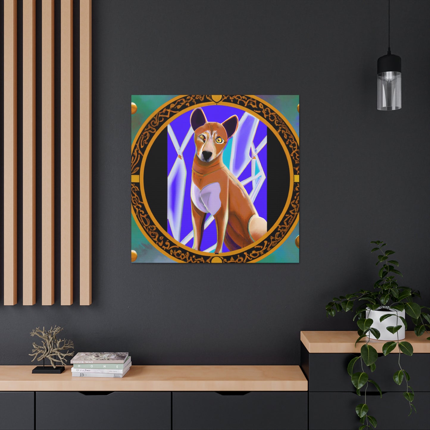 "Dhole's Deco Gleam" - Canvas