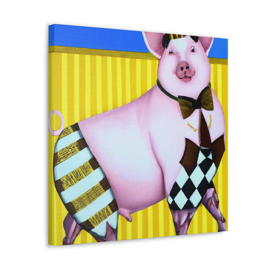 "Pig's Golden Glow" - Canvas