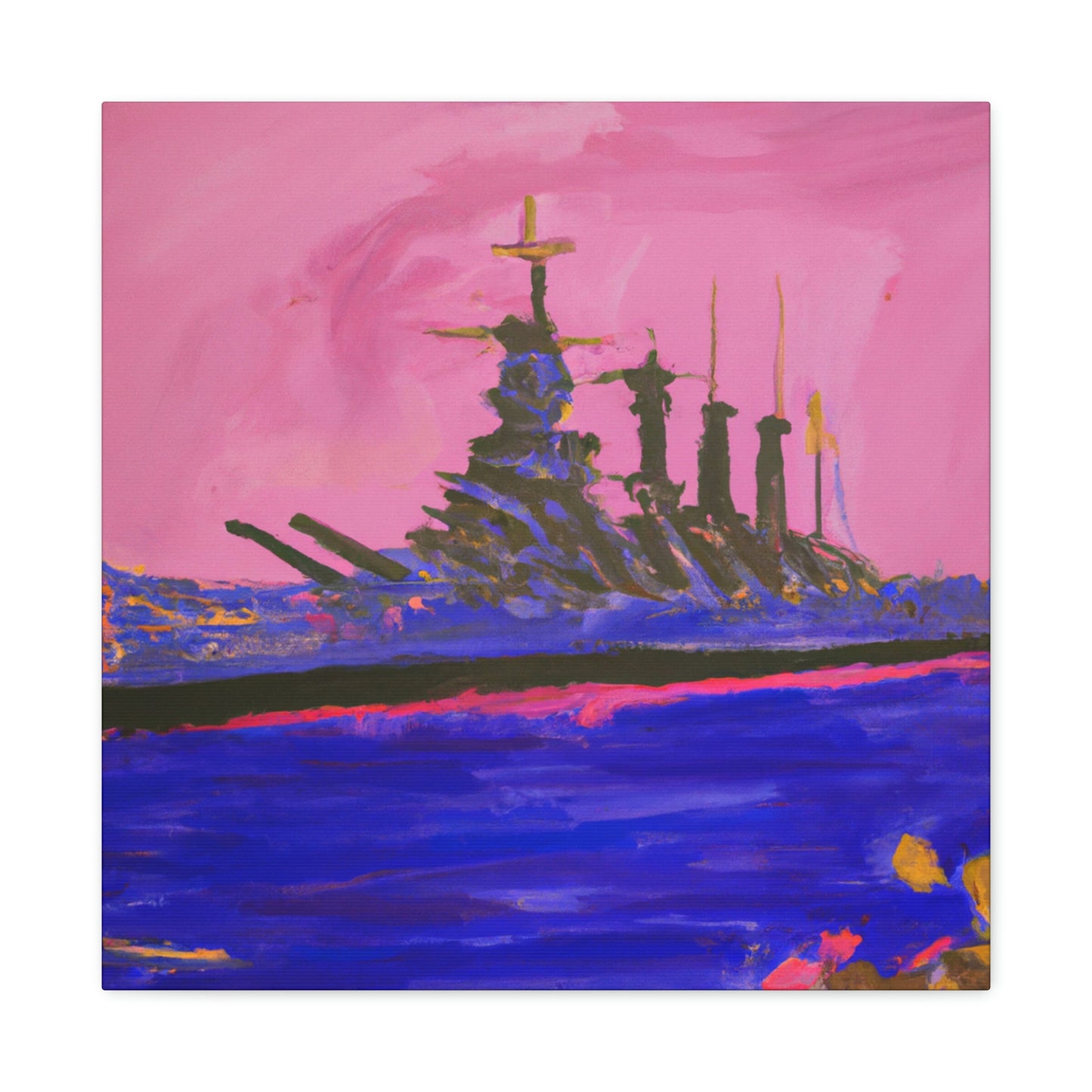 "Battleship in Fauvism" - Canvas