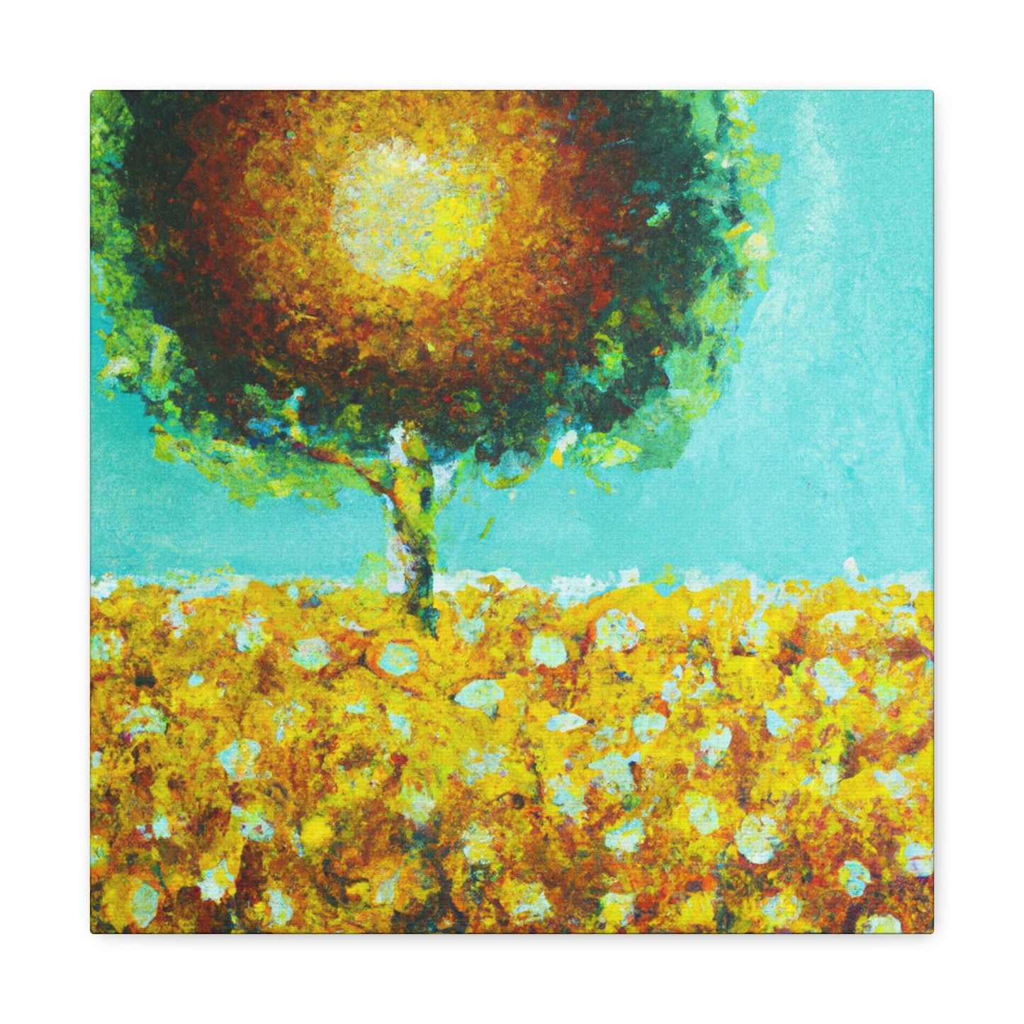 "Golden Sunflower Joy" - Canvas