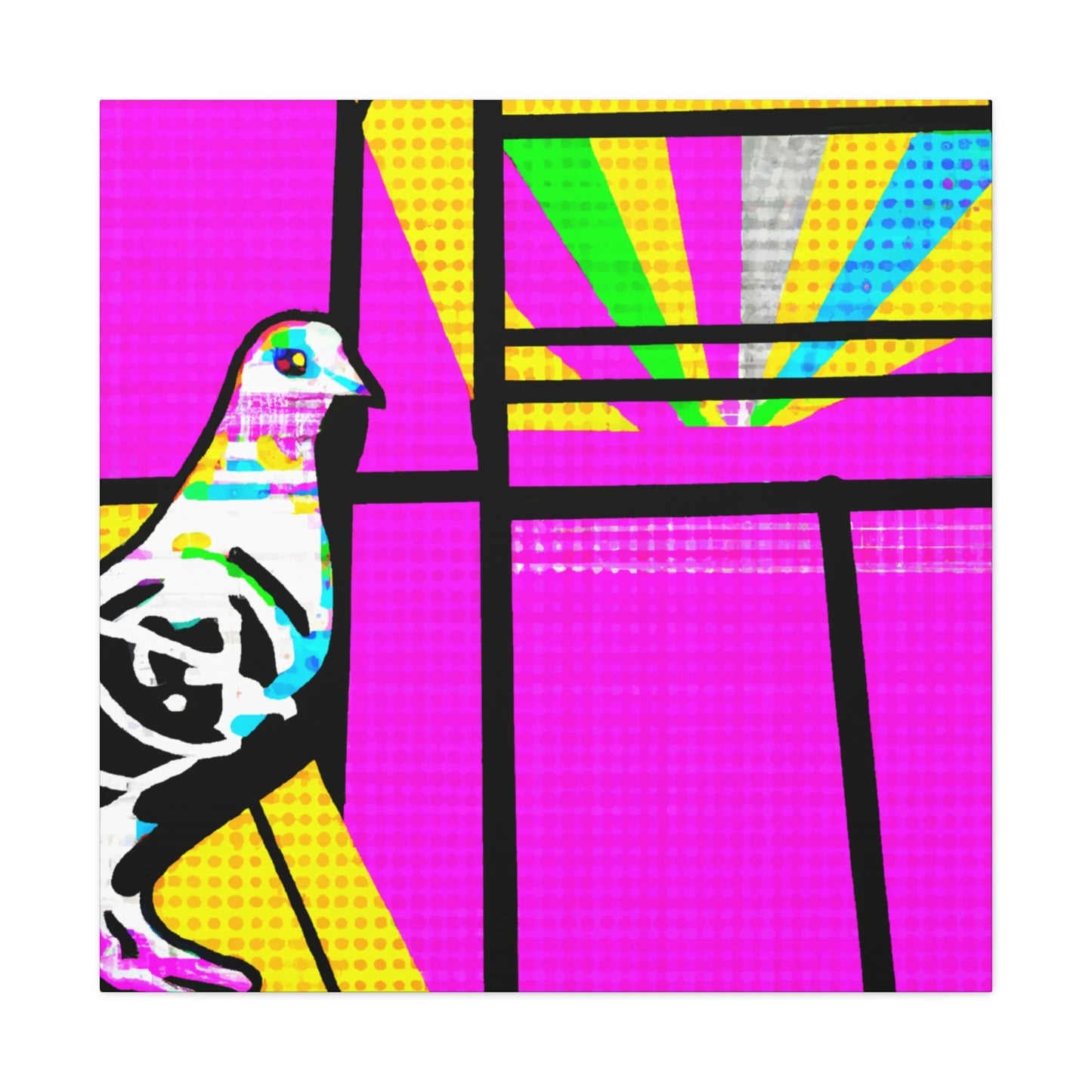 Pigeons in Flightpainting - Canvas