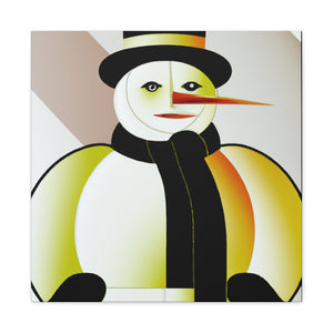 "Frosty Snowman Deco" - Canvas