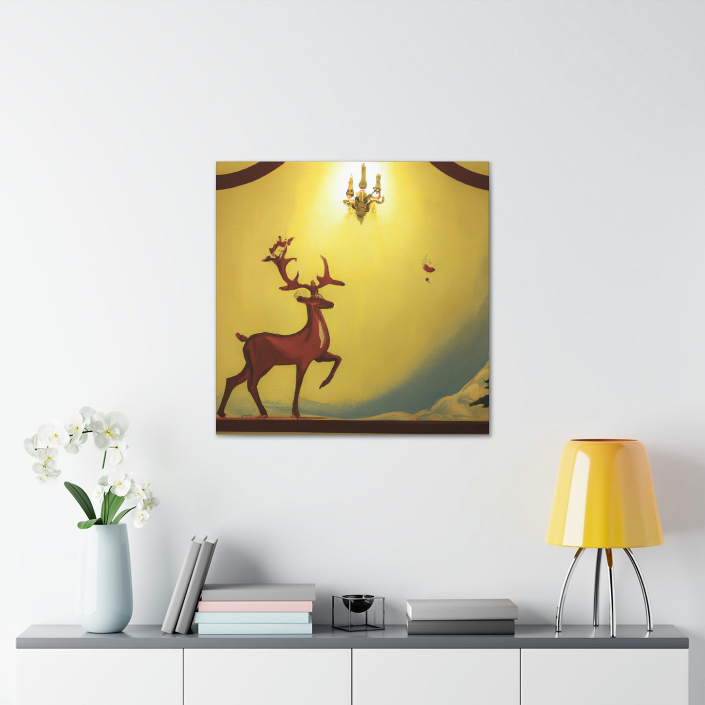 "Reindeer Art Deco" - Canvas