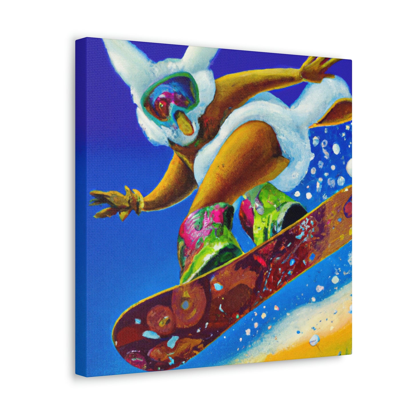 "Snow Boarding Deco Splendor" - Canvas