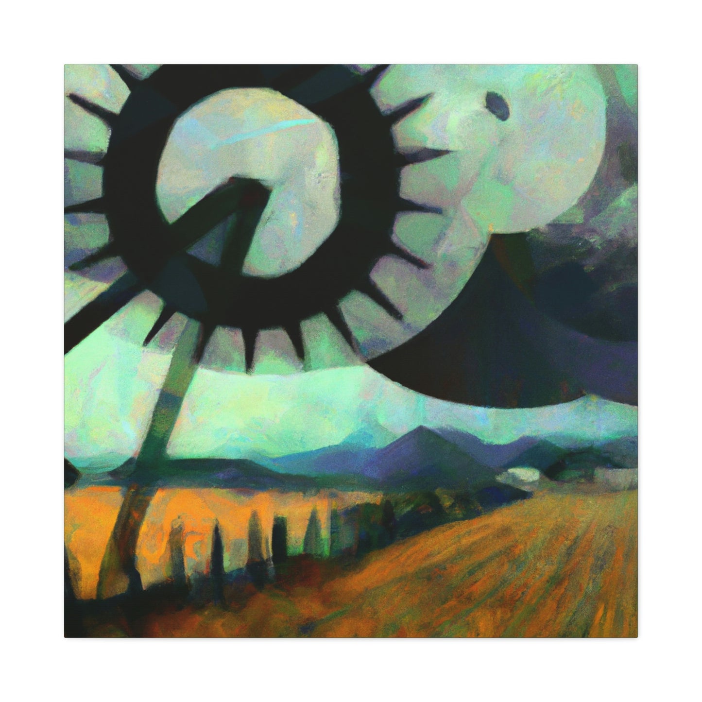 Disc Harrow Sunset - Canvas