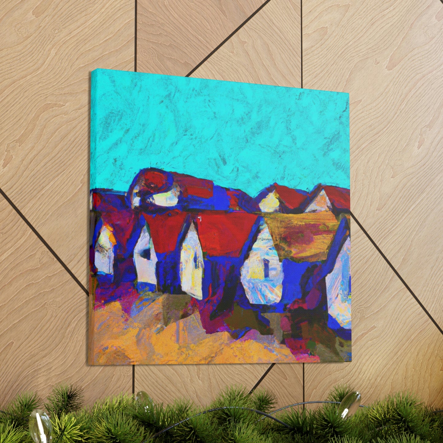 "Cottages at the Shore" - Canvas