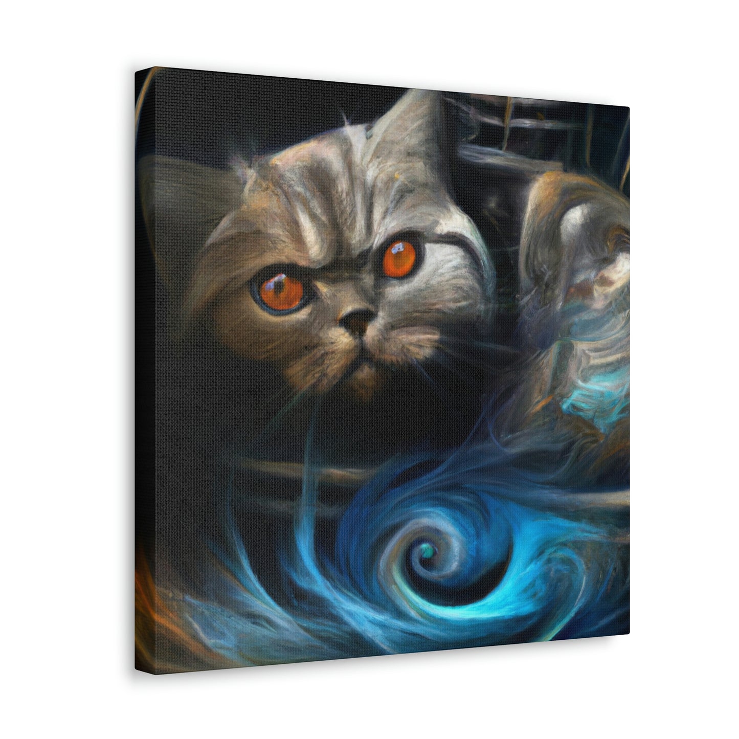 "Cat Purring Contentedly" - Canvas