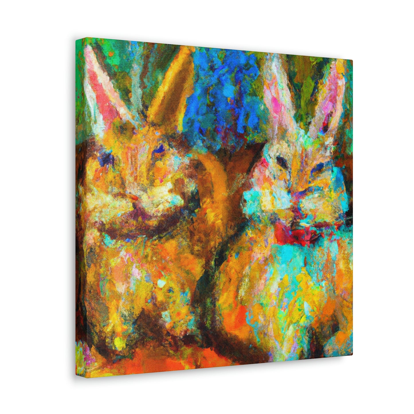 Rabbits in Springtime - Canvas