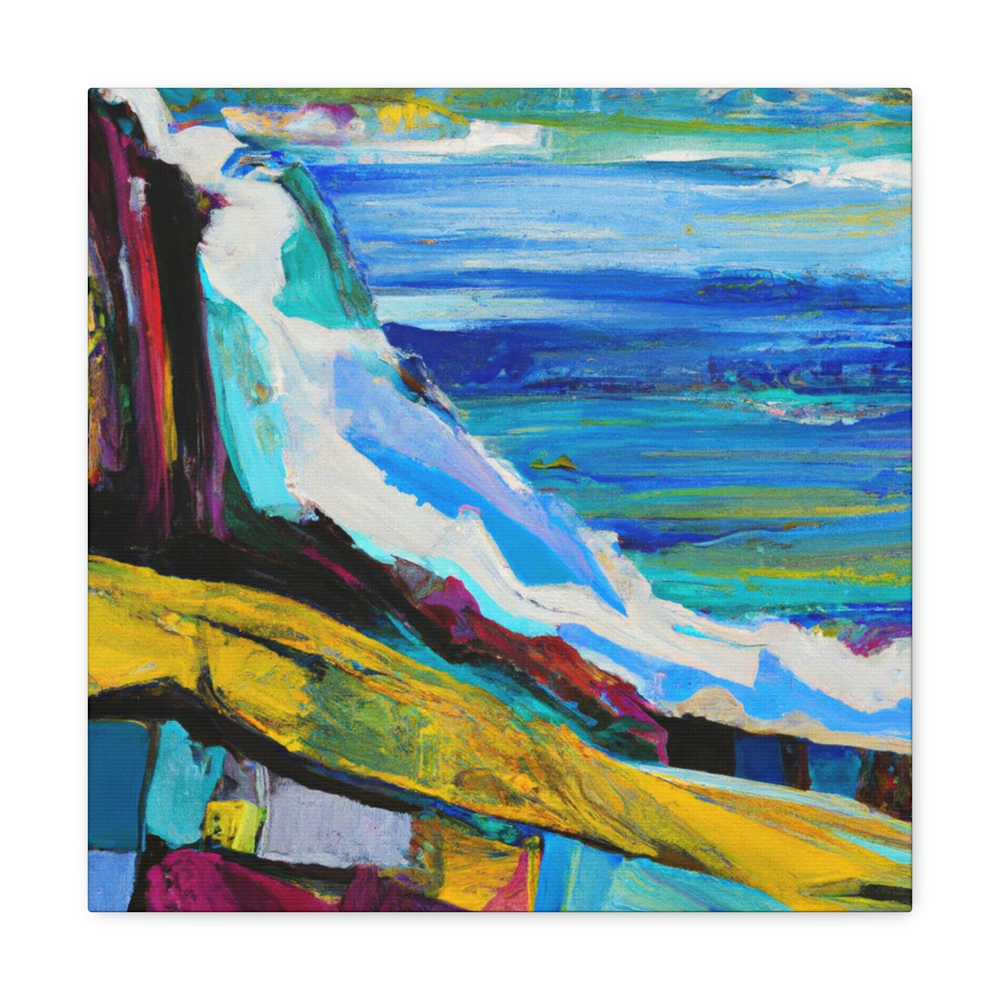 "Surging Seaside Sunset" - Canvas