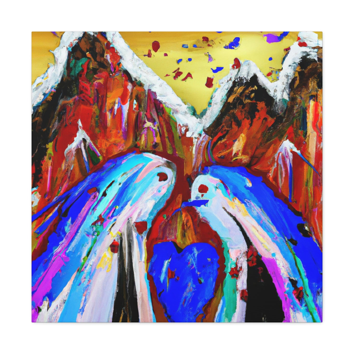 Love and Mountains Together - Canvas