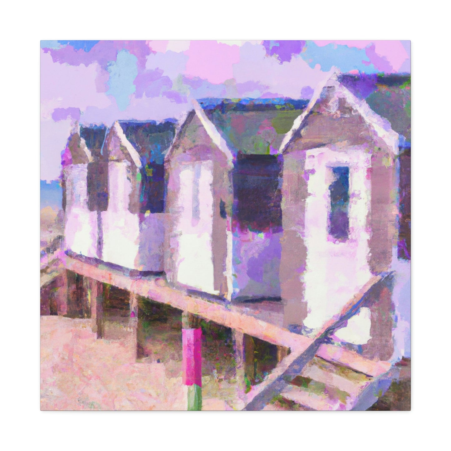 "Beach Cottages Dreaming" - Canvas