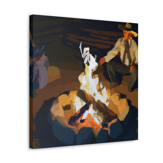 Campfire in Moonlight - Canvas