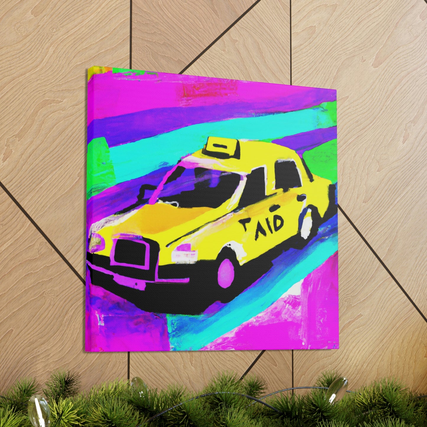 "Ride in Yellow Taxi" - Canvas