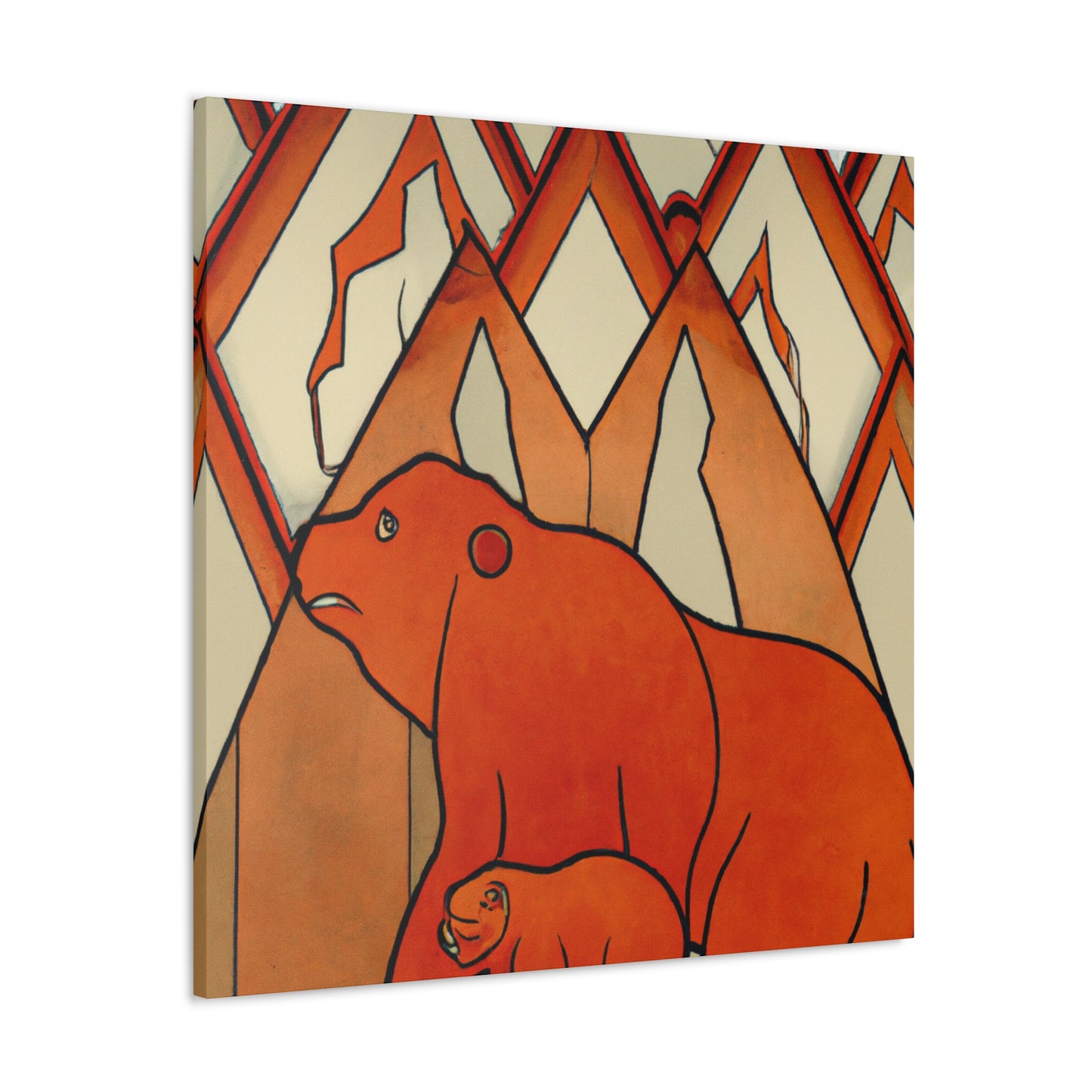 "Bear in Art Deco" - Canvas