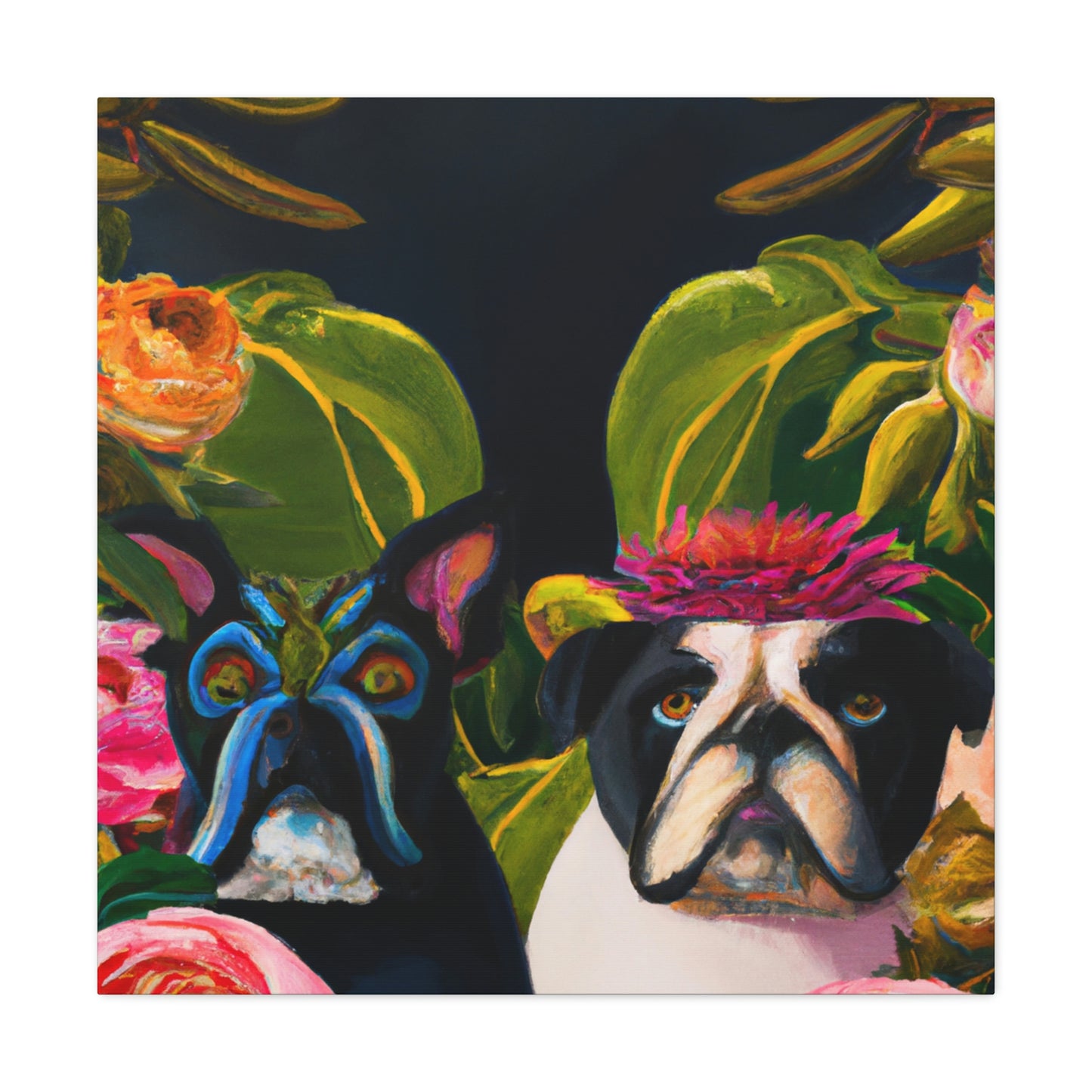 English Bulldog Triumphant - Canvas