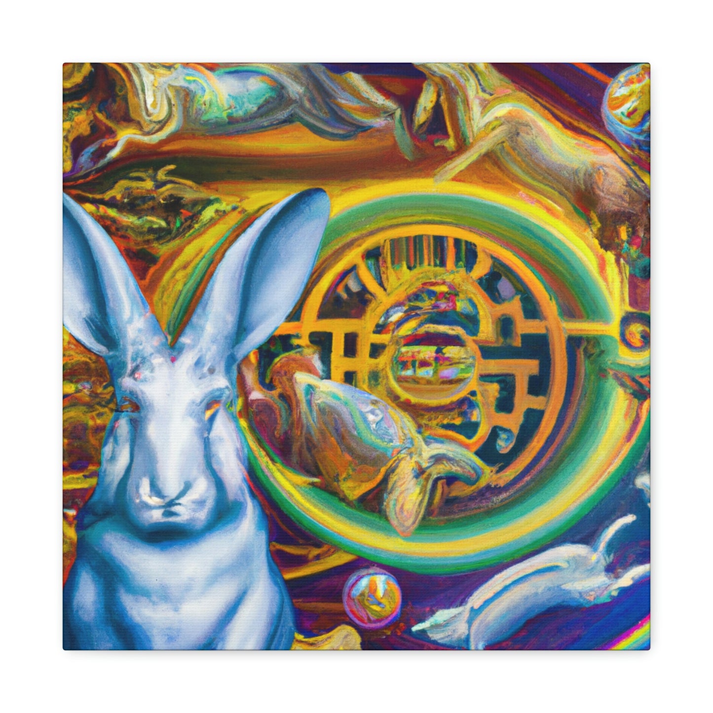 Rabbit in Neoclassicism - Canvas