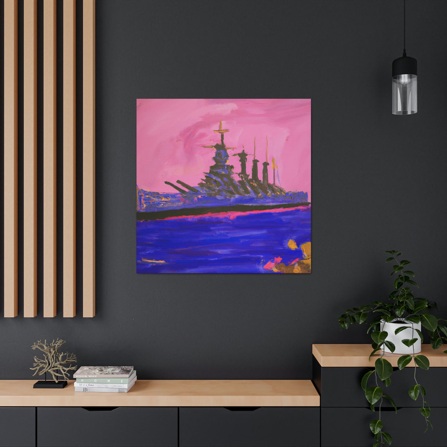 "Battleship in Fauvism" - Canvas