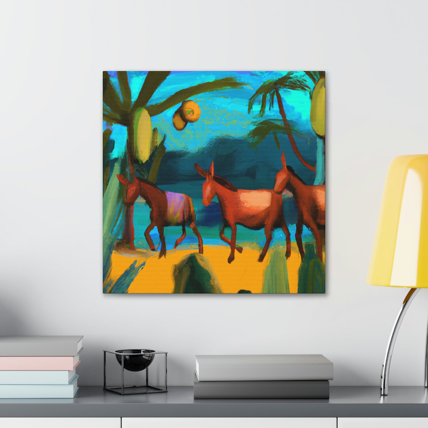 "Mules and Majestic Beauty" - Canvas