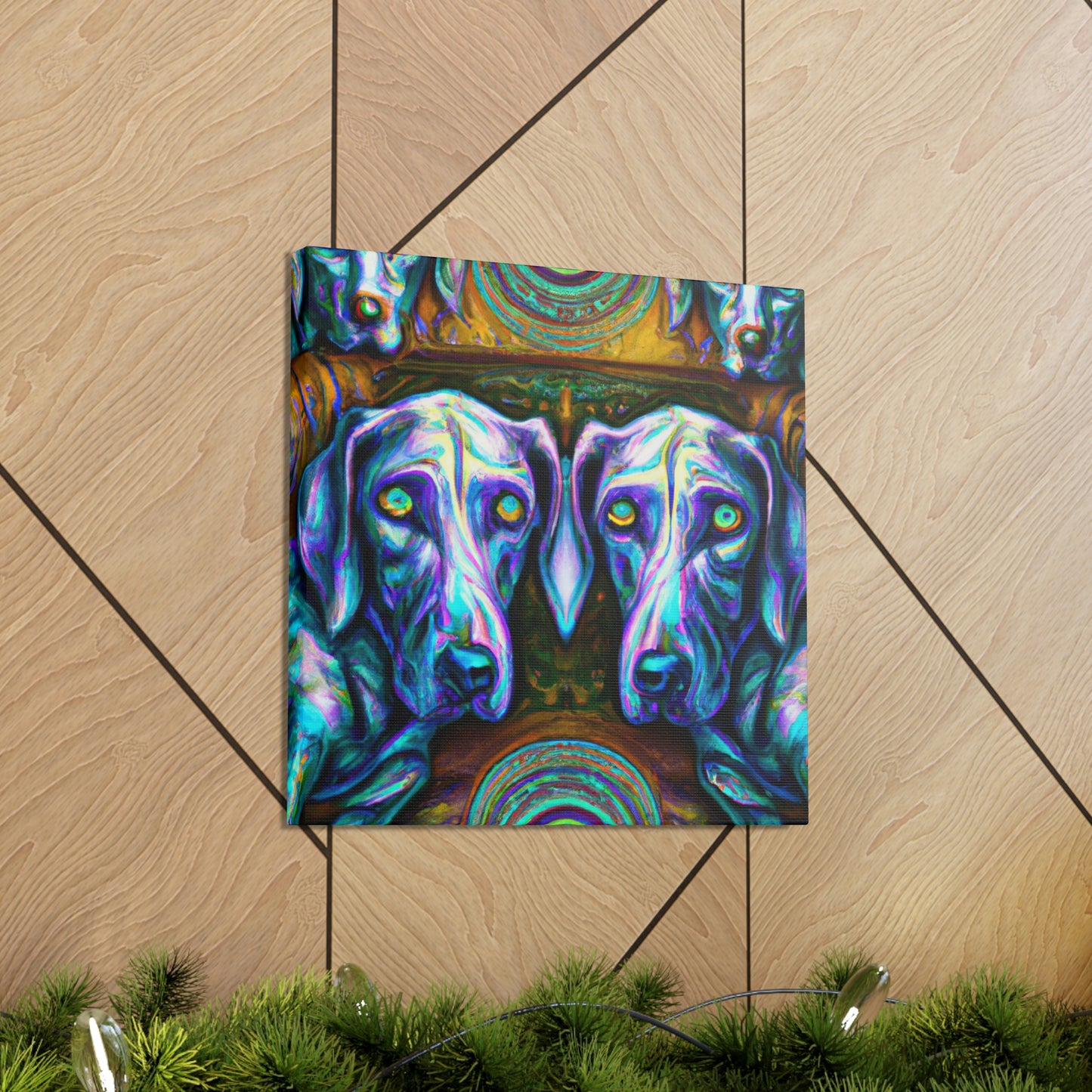 "Weimaraner in Moonlight" - Canvas