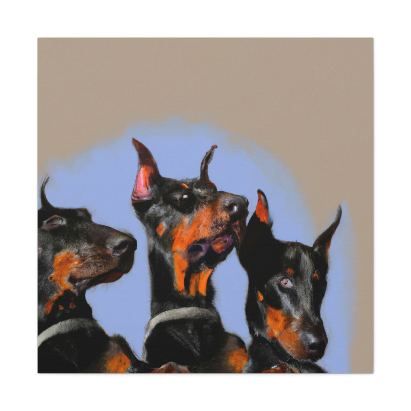 Doberman in Stillness - Canvas