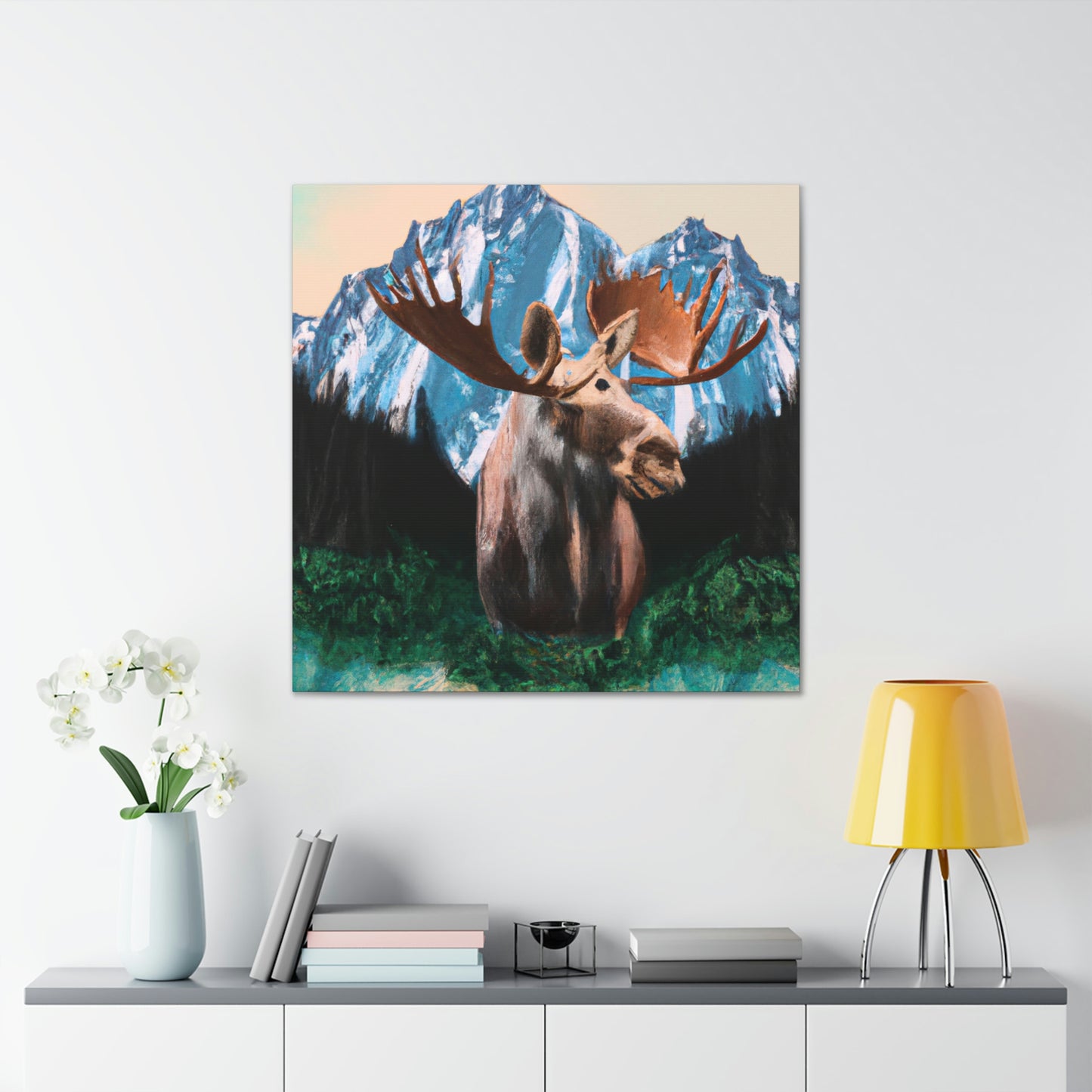 Moose in Baroque Splendor - Canvas