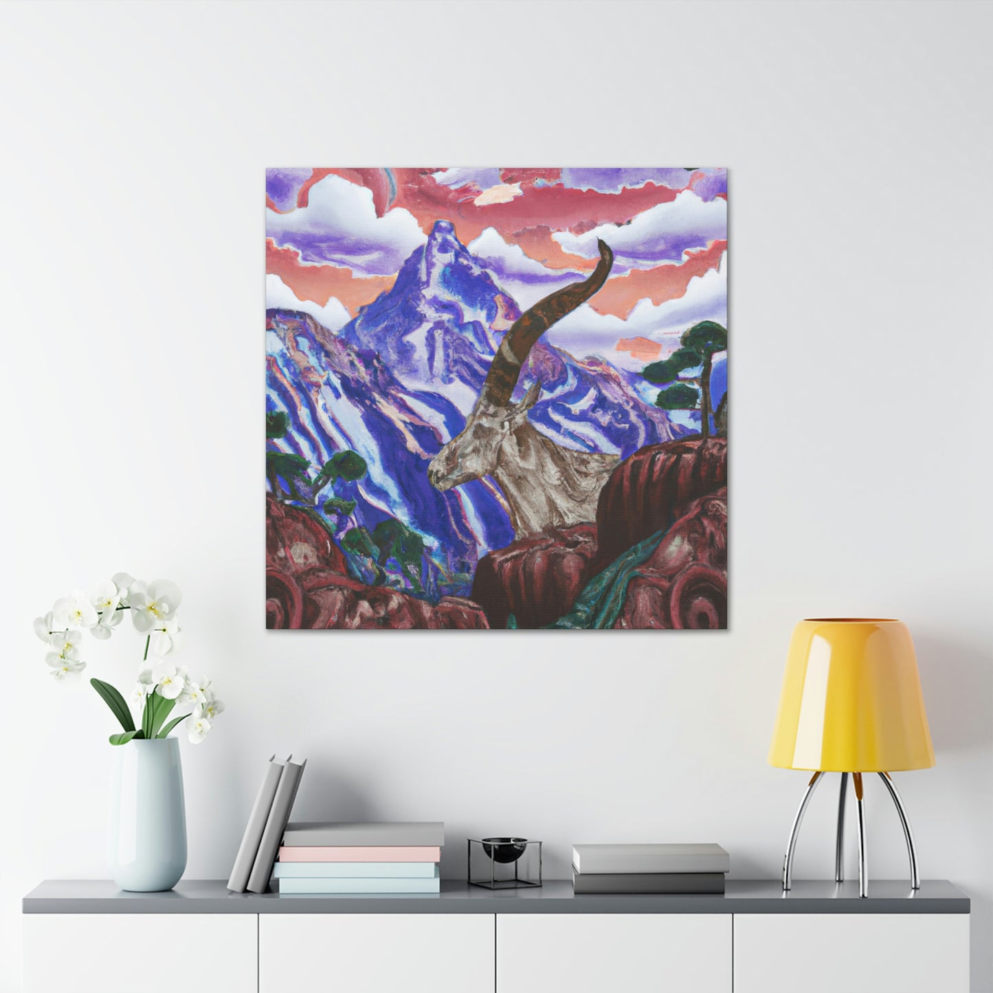 Ibex in Art Deco - Canvas