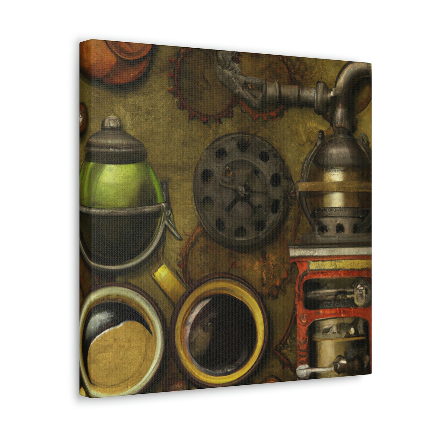 "Brewing delight, Steam-Coffee" - Canvas