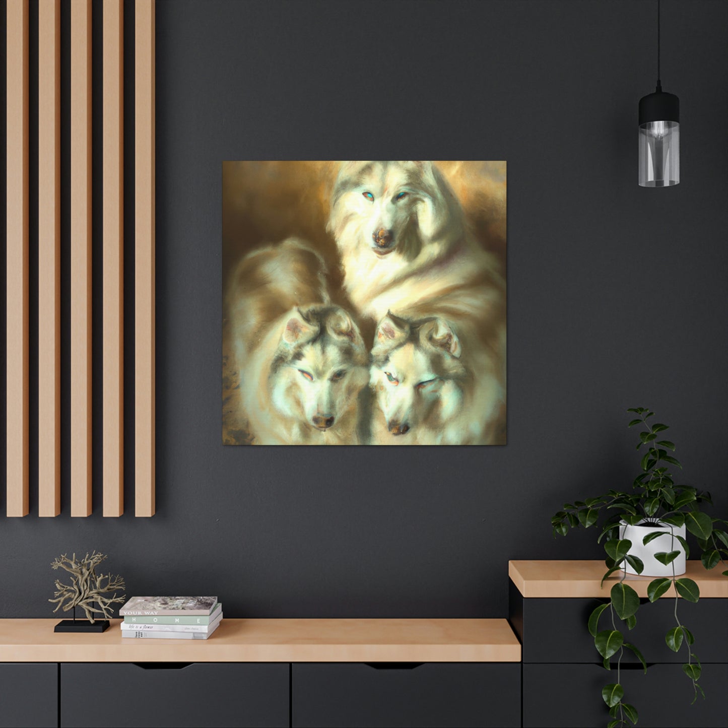 "Frosty Siberian Husky" - Canvas