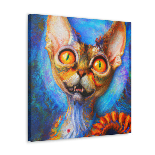 "Devon Rex Regal Portrait" - Canvas