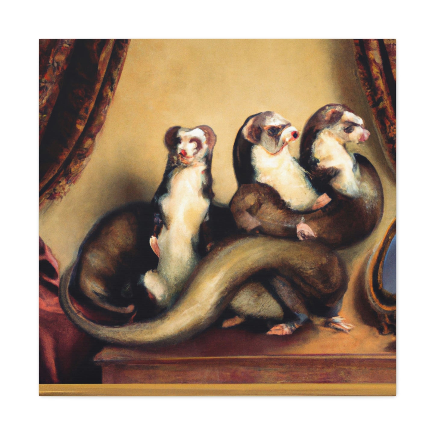 Ferrets in Baroque - Canvas