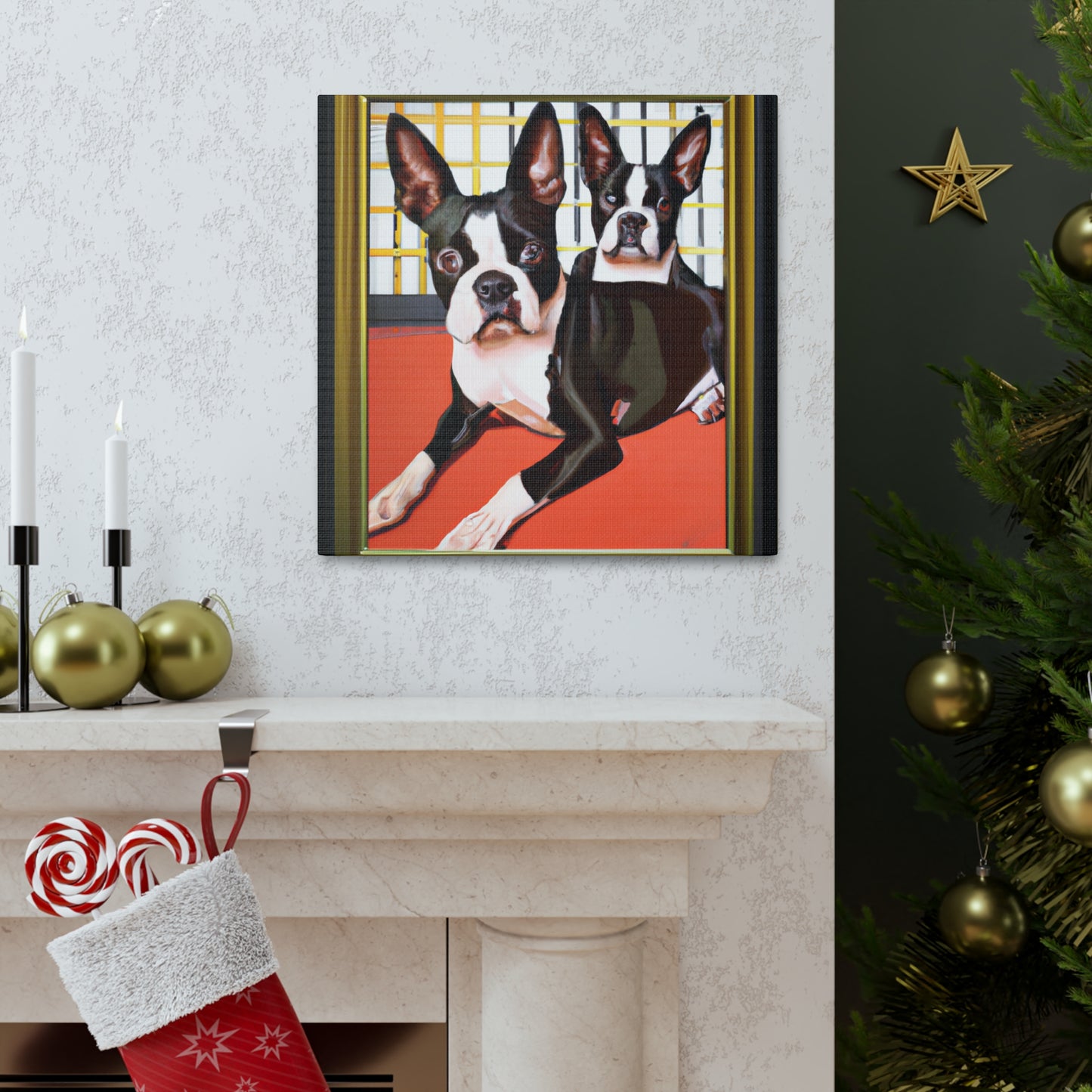 "Boston Terrier Brilliance" - Canvas