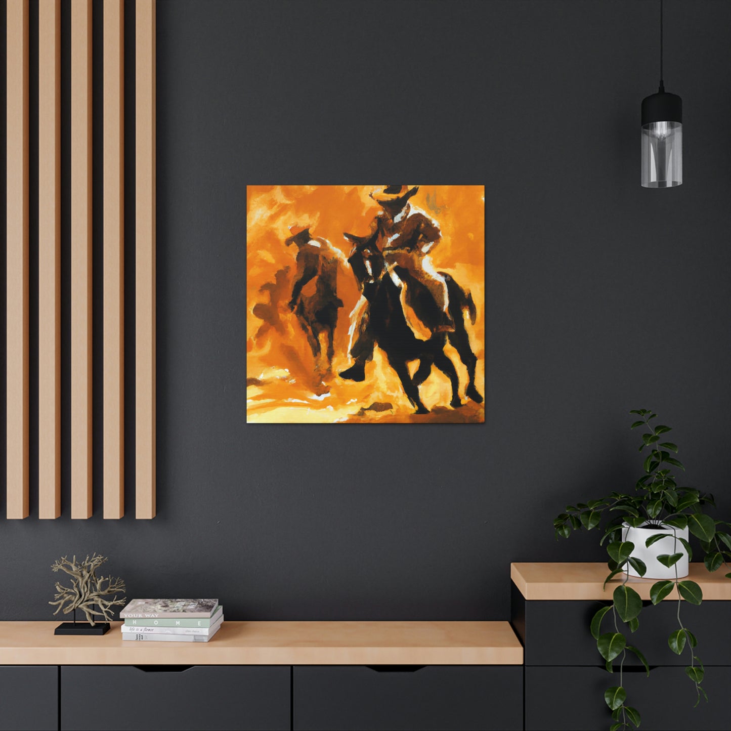 Rodeo Wild West Scene - Canvas