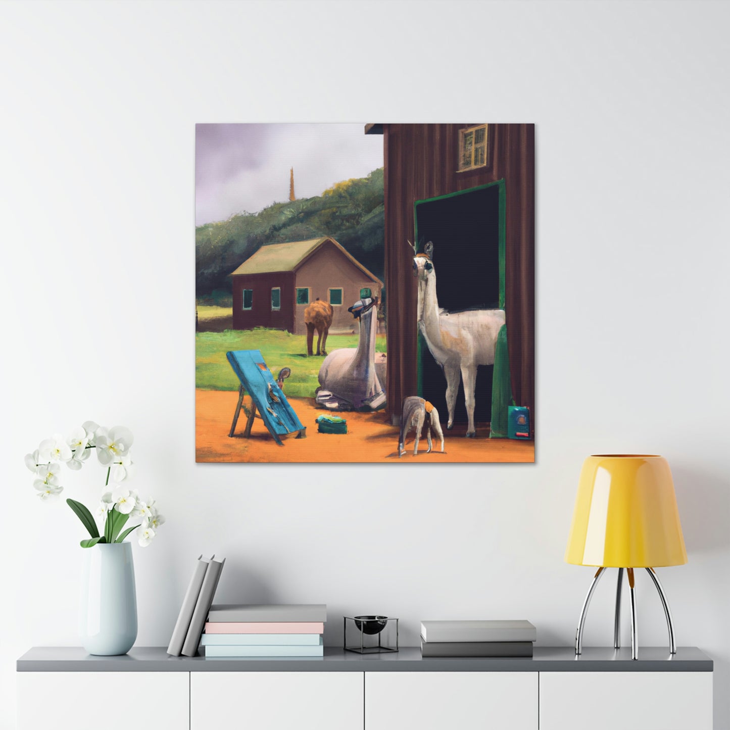 Llama at Sunrise. - Canvas