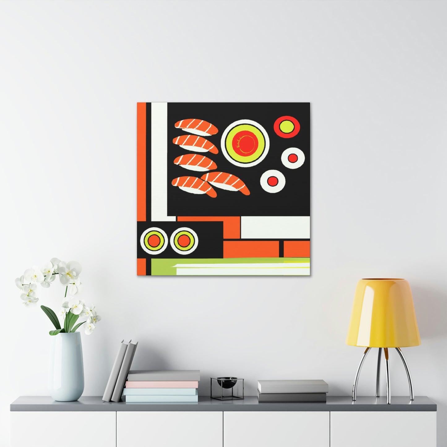 "Delicate Deco Sushi Art" - Canvas