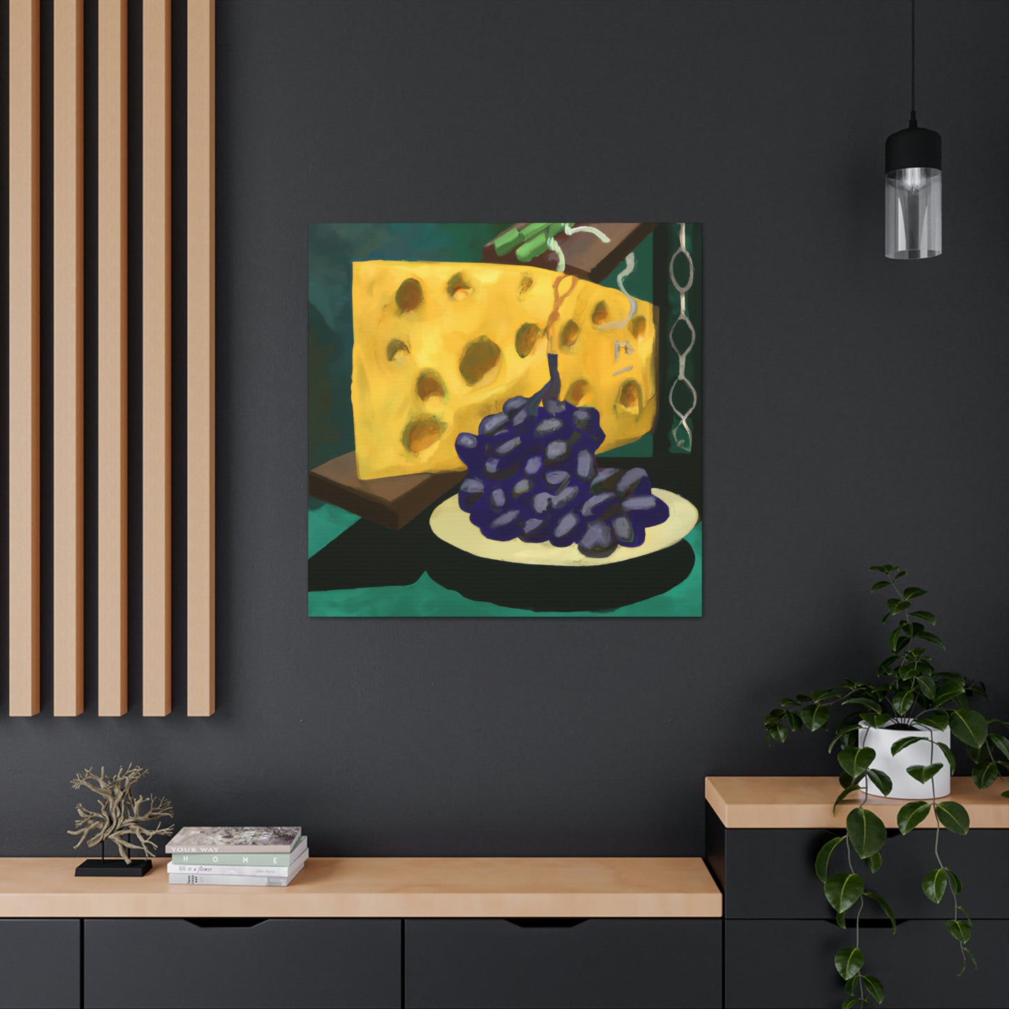 Cheese and Grapes Pop - Canvas