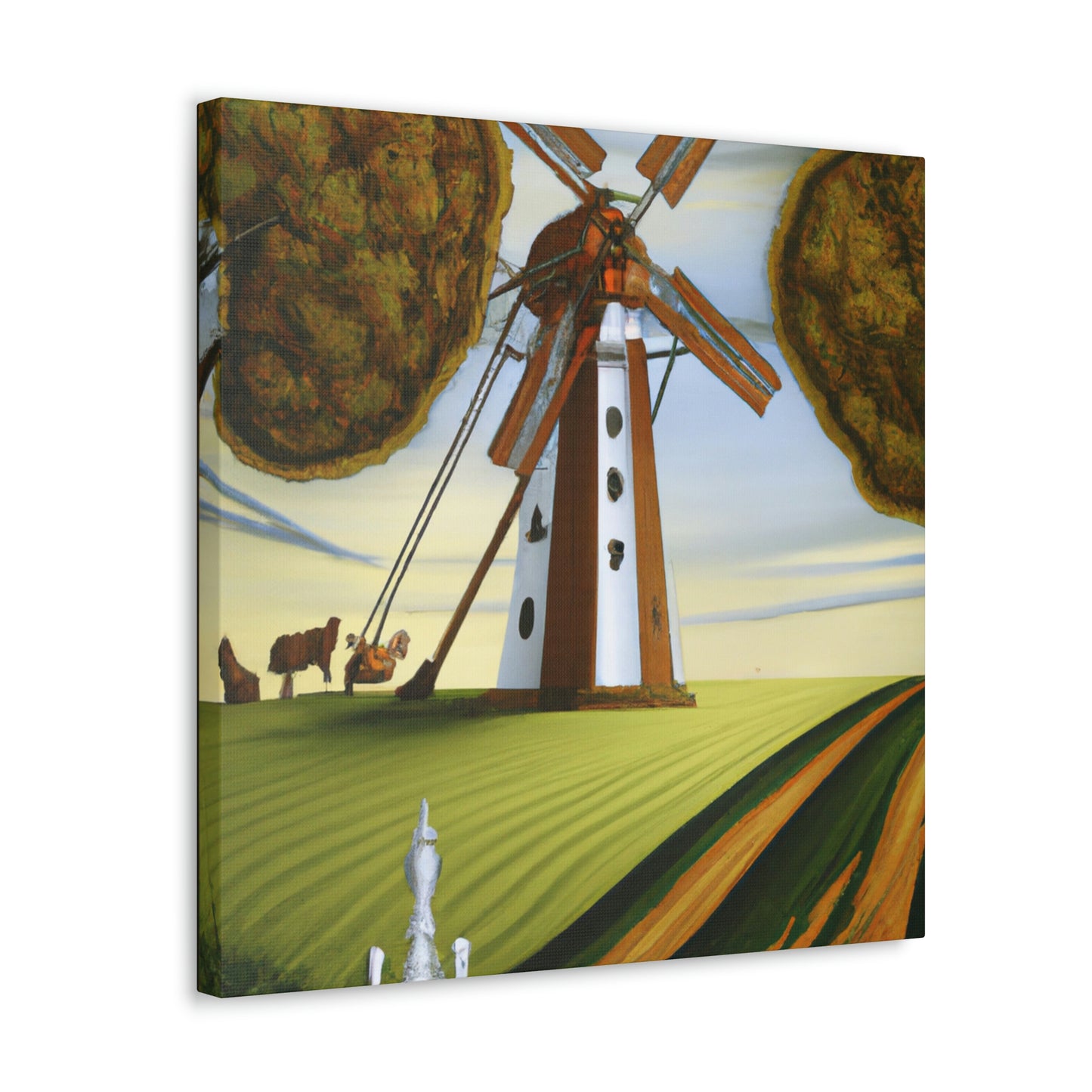 Windmill in Bloomtime - Canvas