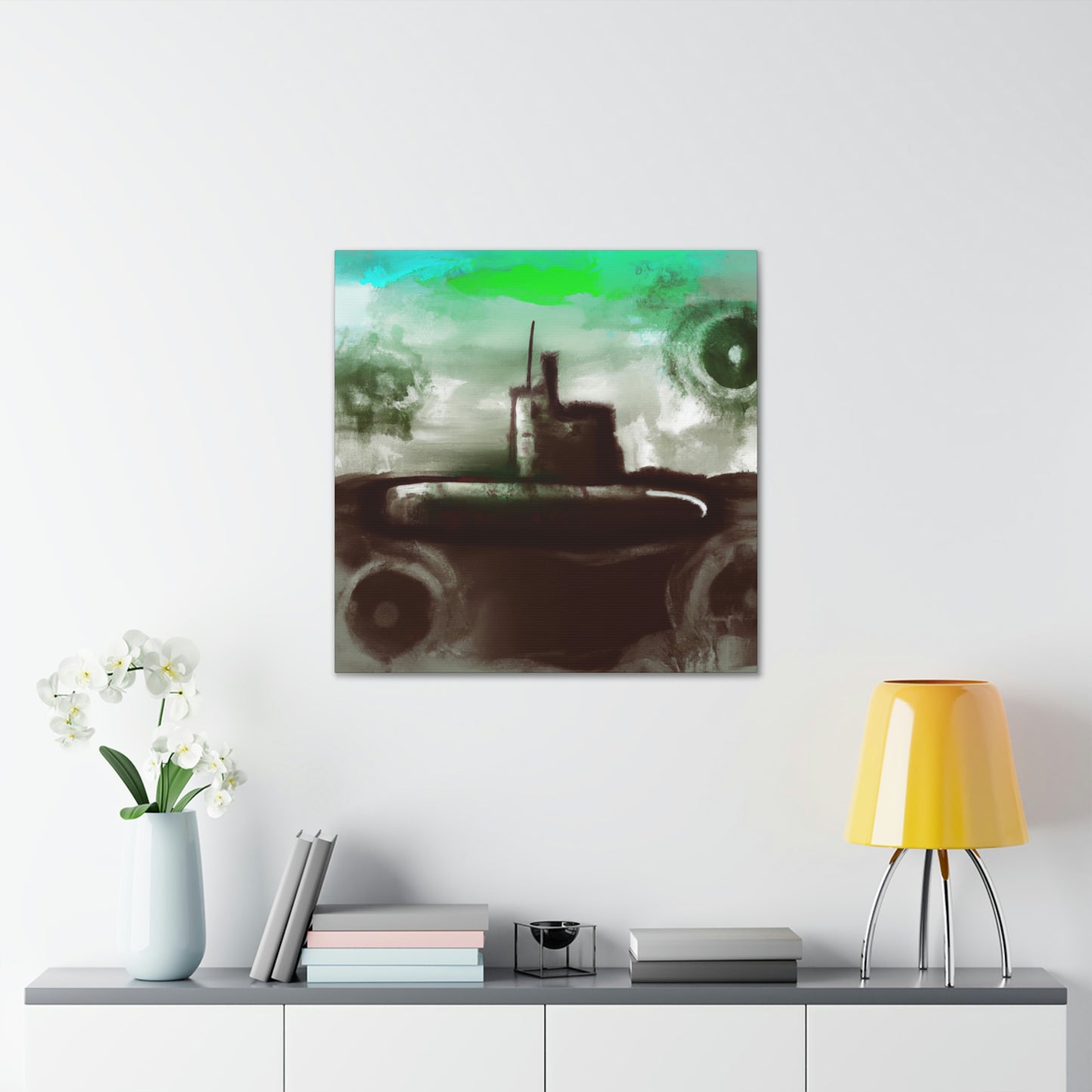 Submarine Below The Sea - Canvas