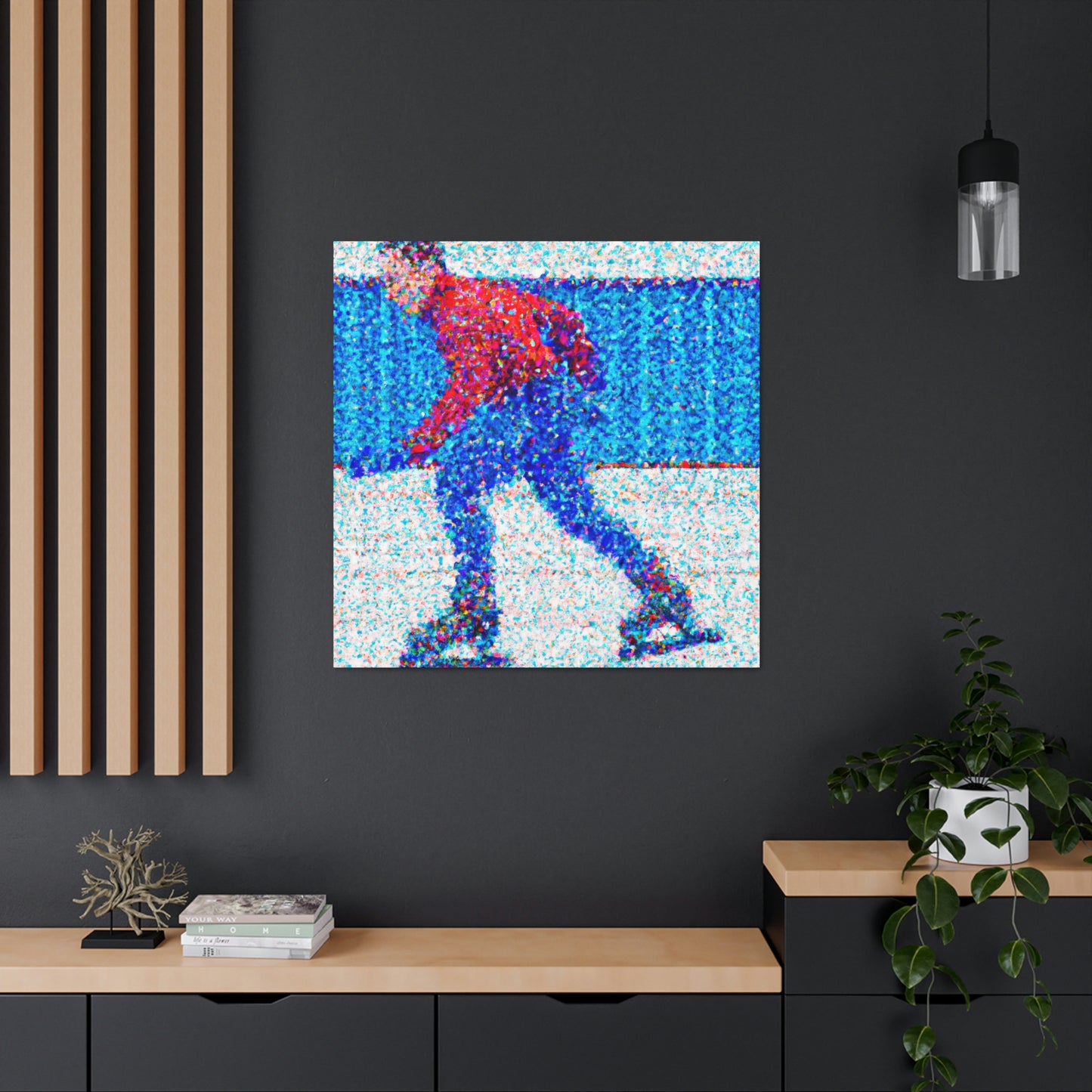 "Winter Ice Skaters" - Canvas