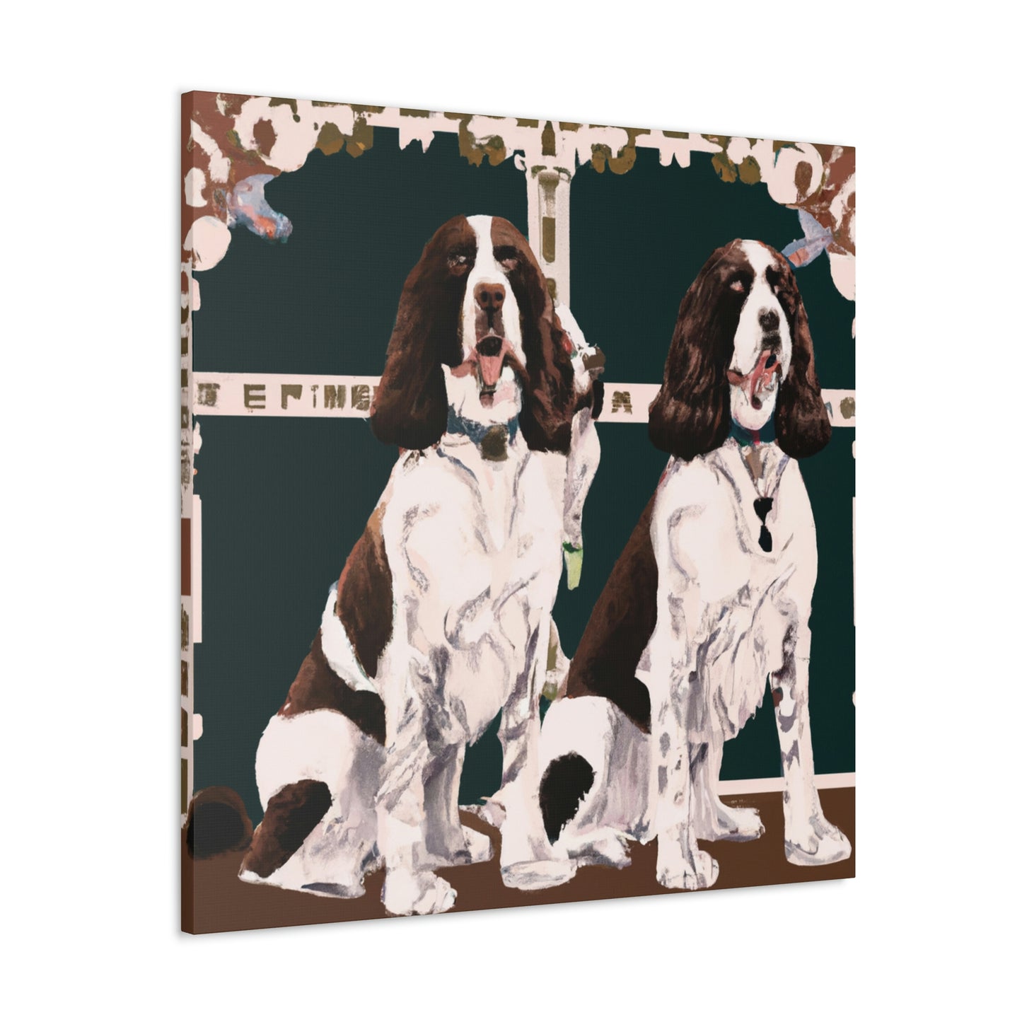 "Sprightly Springers Sparkle" - Canvas