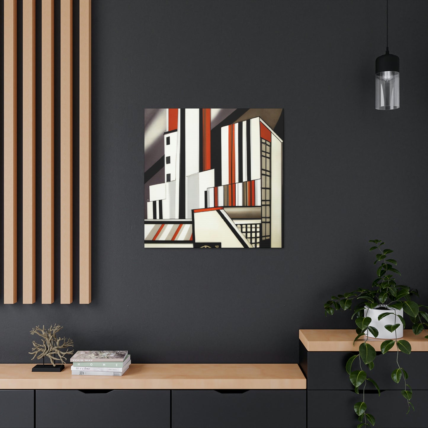 "Elegant Industrial Symmetry" - Canvas