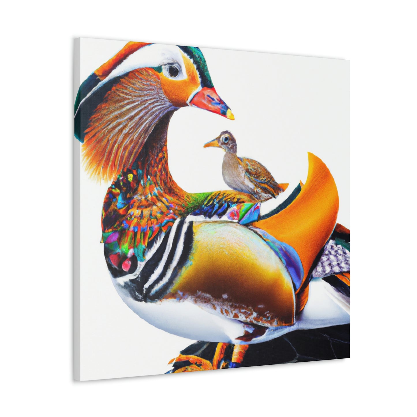 "Mandarin Ducks in Flight" - Canvas