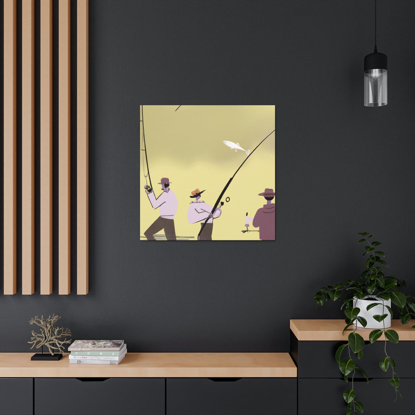 "Fishing in Minimalism" - Canvas