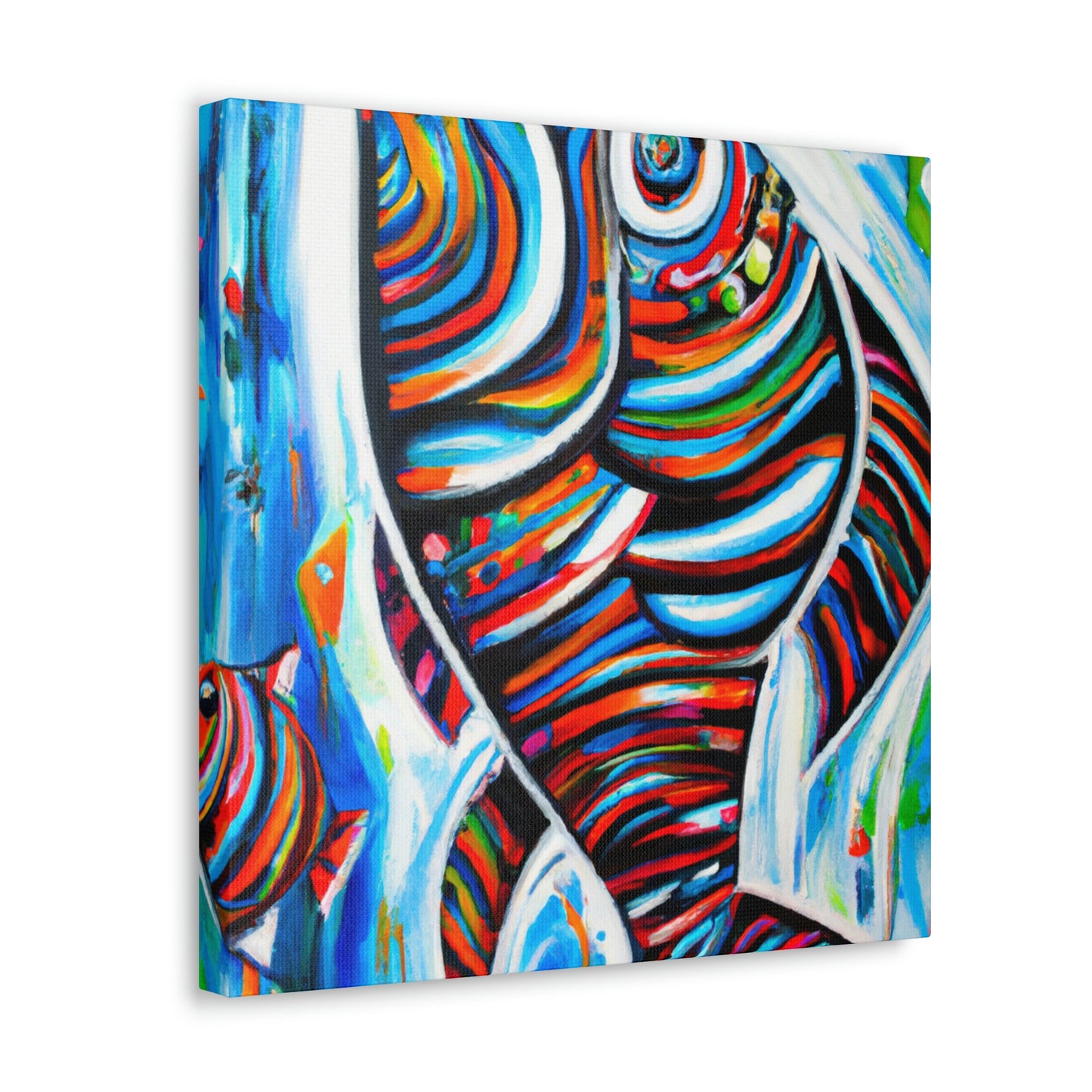 "Fish in Swirling Colors" - Canvas