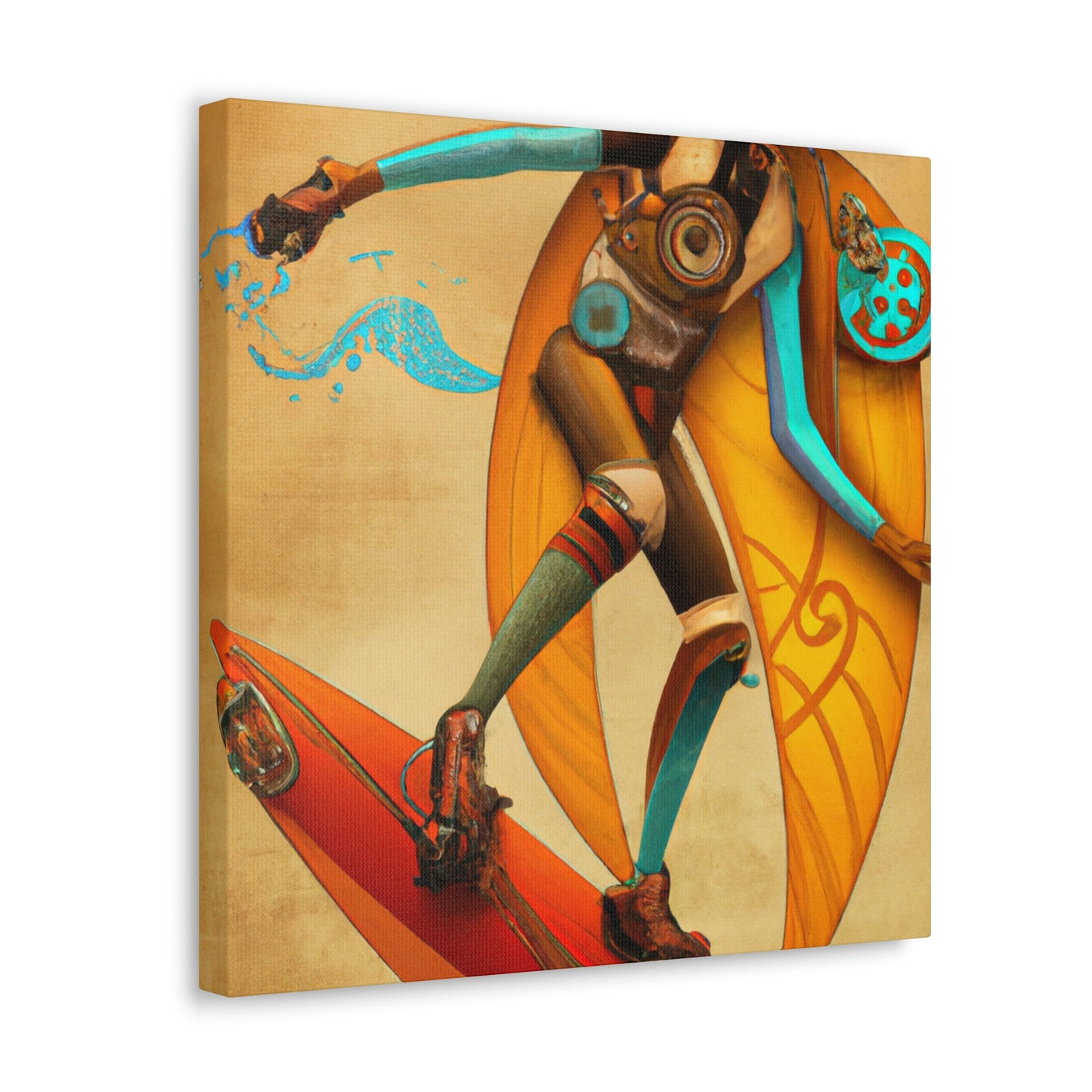 Steampunk Surfing Vista - Canvas