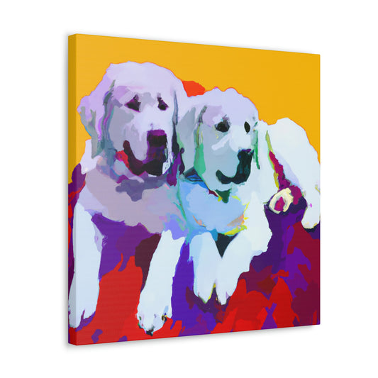 "Great Pyrenees Snowscape" - Canvas