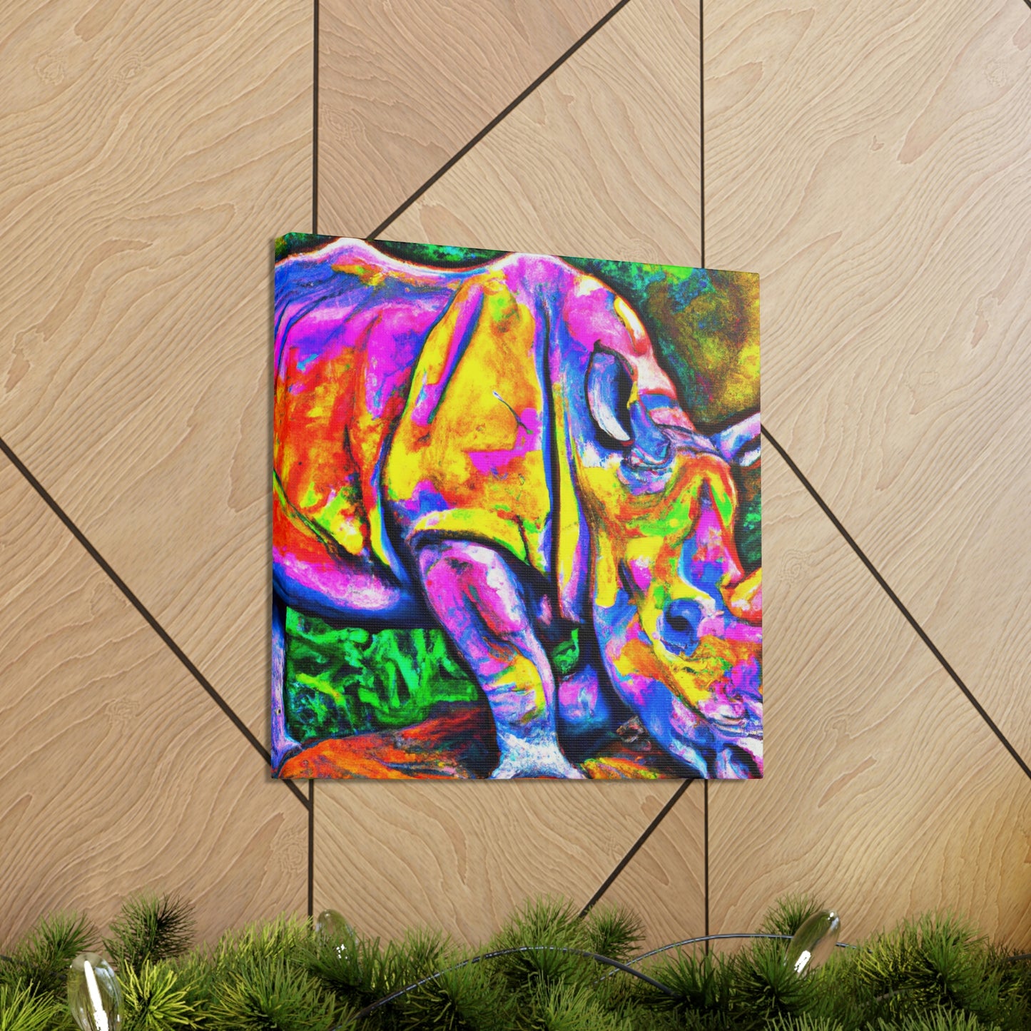 Rhinoceros in Deco - Canvas