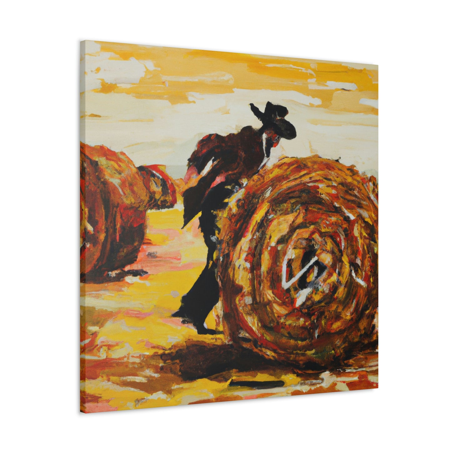 "Hay Bale Harmony 1941" - Canvas