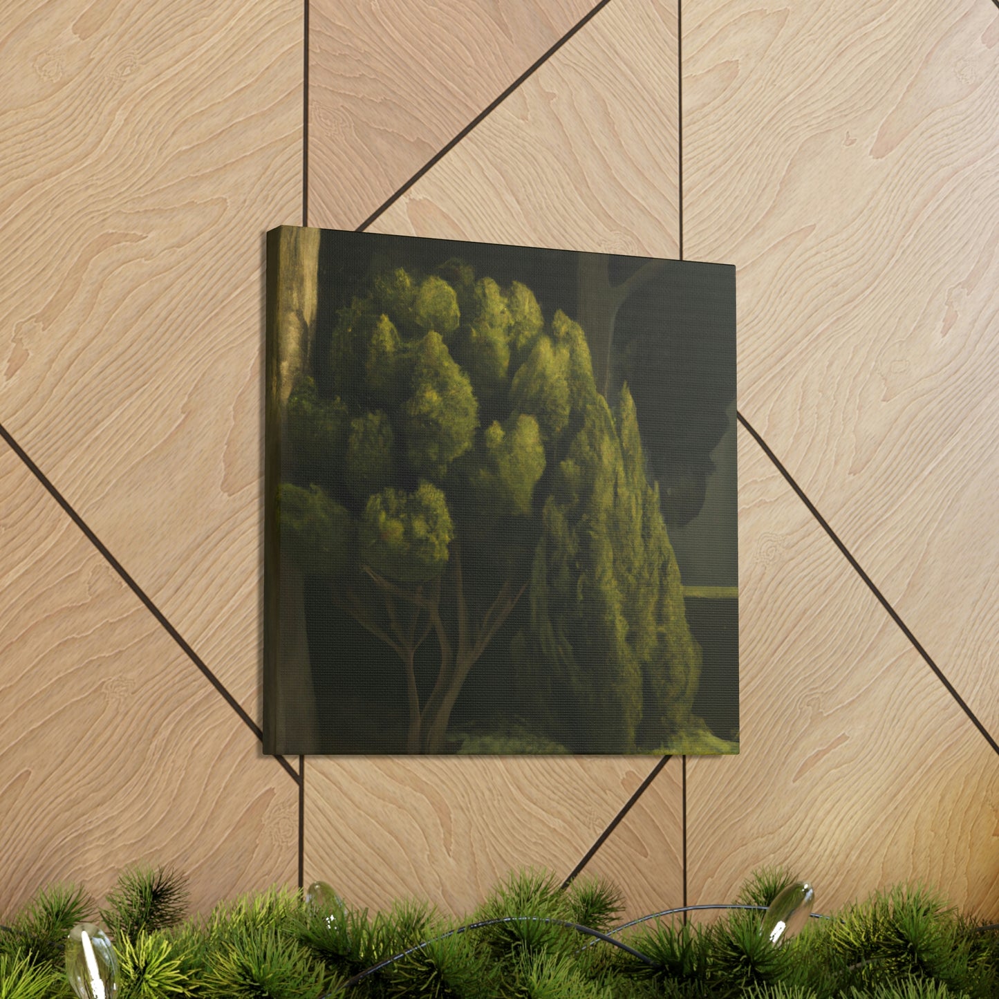 Cypress in Moonlight. - Canvas